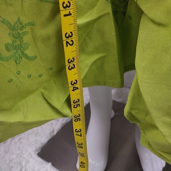 Sarah Spencer Women's Lime Green Linen Blend Blouse And Skirt Size 14W - Picture 7 of 16